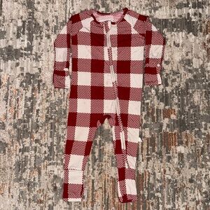 GUC Forever French Baby 6-12M Convertible Bamboo Sleeper - Red Plaid